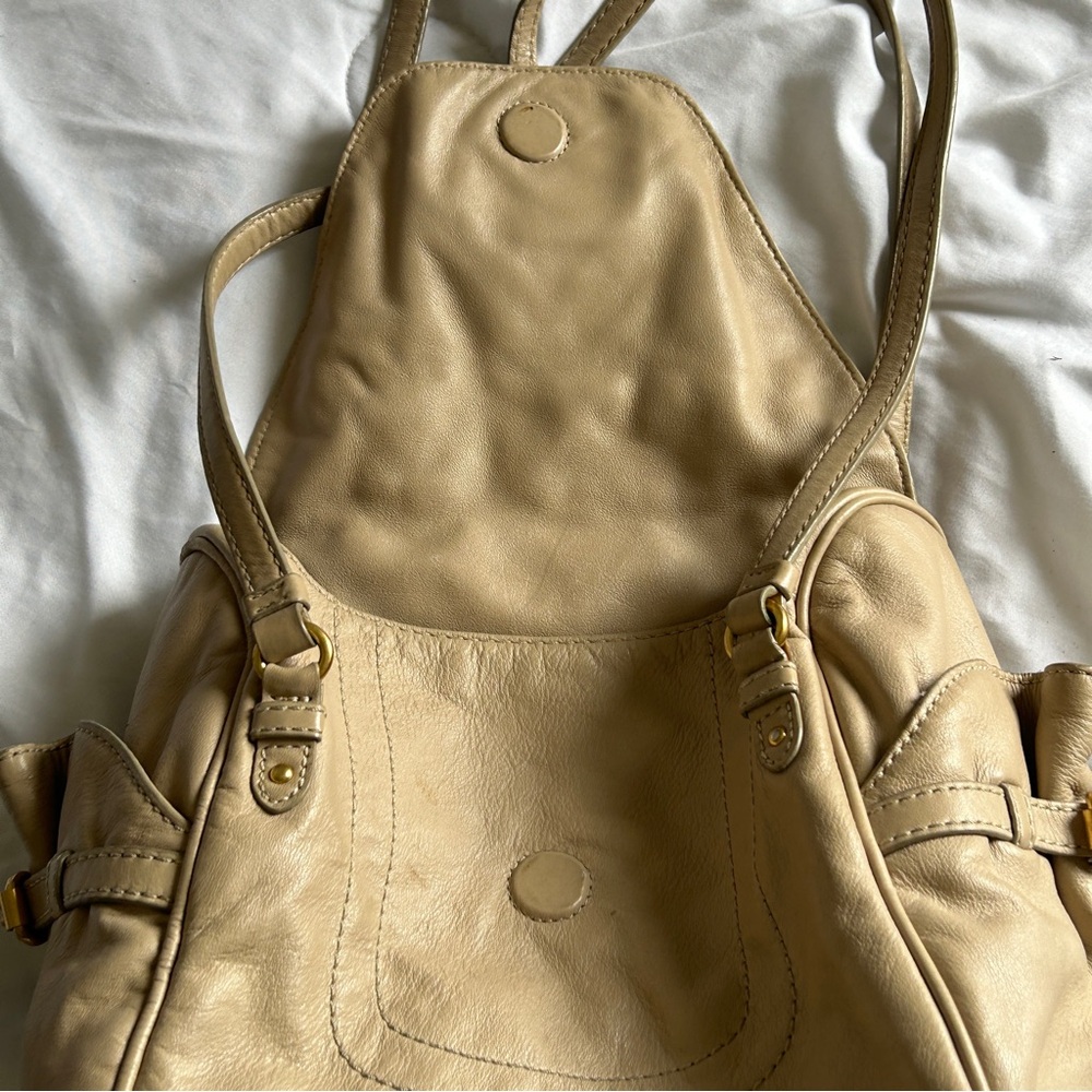 Marc Jacob Boho VTG Cottage Shoulder Bag Casual Everyday Creamy Beige - Picture 8 of 15